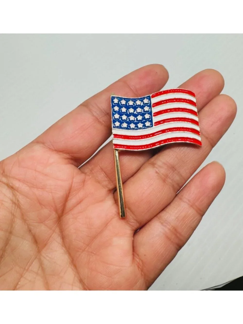 🇺🇸USA American Flag Pin Classic Enamel Brooches National Flag Metal Lapel Pin